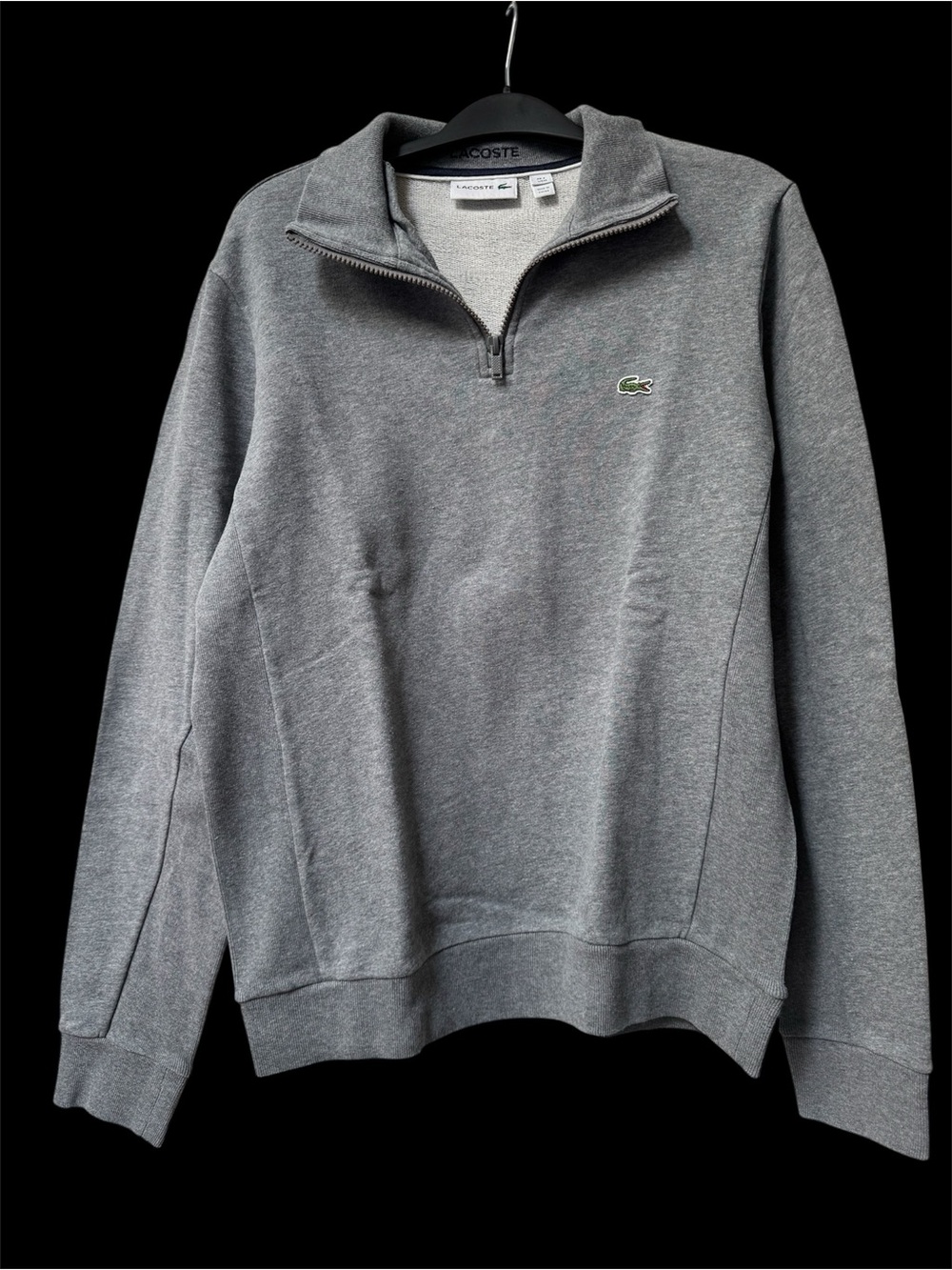 Lacoste Men’s Grey Half-Zip Pullover Sweatshirt